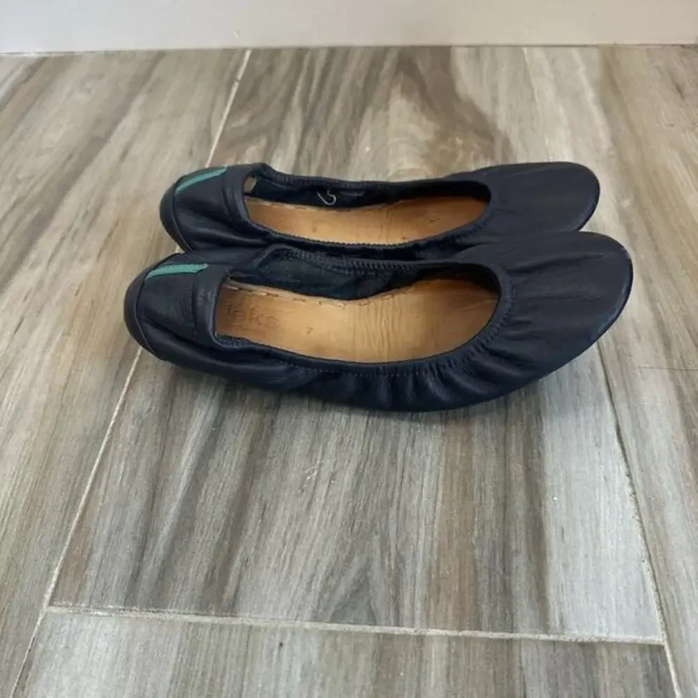 Tieks by Gavrieli Leather Ballet‎ Flats Black  Shoes Womens Size 7 Casual Career